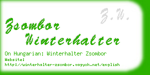 zsombor winterhalter business card